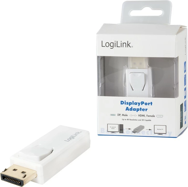 Adapter DisplayPort në HDMI LogiLink CV0100, i bardhë