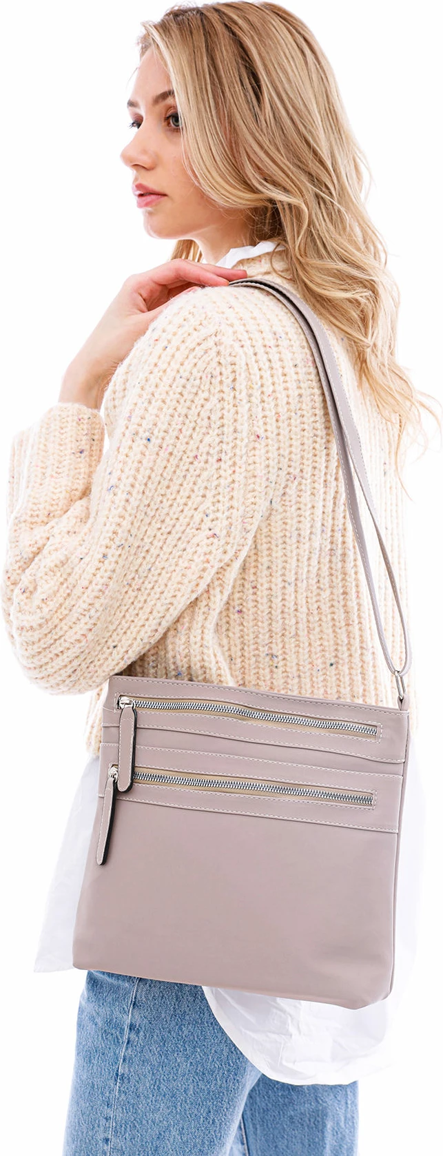 Çantë krahu, ngjyrë krem, Zoozie Bags, 21KT12-022