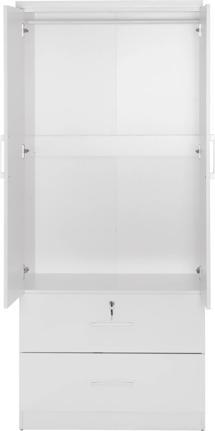 Dollap me sirtarë REINA FH2484.01 melaminë, ngjyrë e bardhë, 80x48x183 cm.