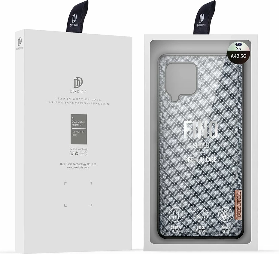 Mbështjellës Dux Ducis Fino për Samsung Galaxy A42 5G, najlon, gri