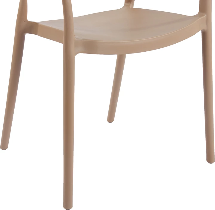 Karrige me krahë Ankara, e grumbullueshme, ngjyrë moka dhe natyrale, 54x55.5x77cm