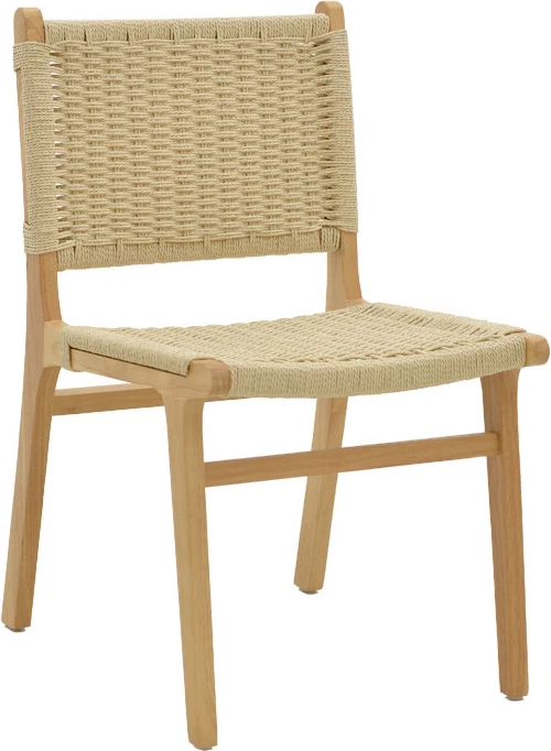 Karrige Julien, dru kauçuku natyral, litar natyral, 61x54x85cm, set prej 2 copësh