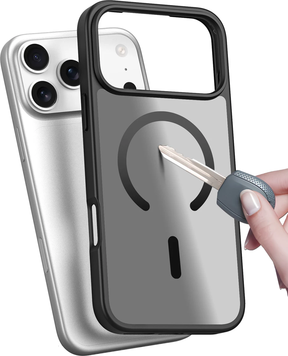 Mbështjellës Dux Ducis Yind për iPhone 17 Pro, MagSafe, i zi