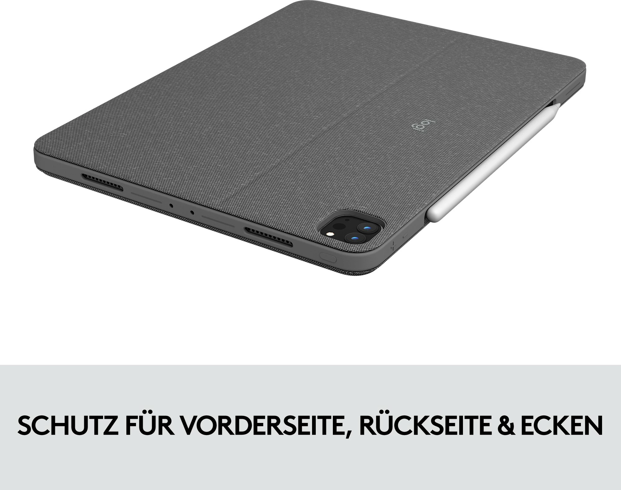 Tastierë me trackpad Logitech Combo Touch, QWERTY UK International, për iPad Pro 12.9, Oxford Grey