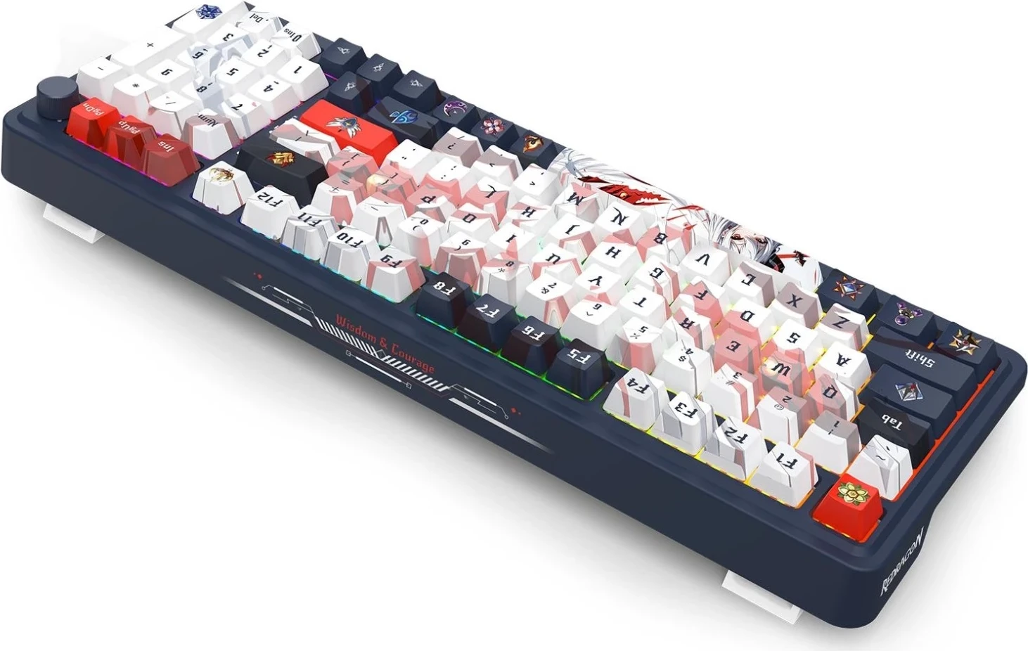 Tastierë mekanike Redragon K686AK-RGB-PRO Eisa, RGB, wireless, e bardhë-gri