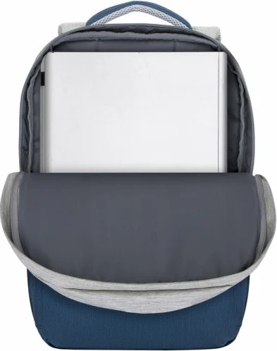 Ruksak laptopi RIVACASE 7567 anti-vjedhje për 17.3\" me USB, 0.78 kg, gri/blu