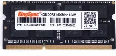 Kingspec DDR3 Ram Memory 4GB Sodimm