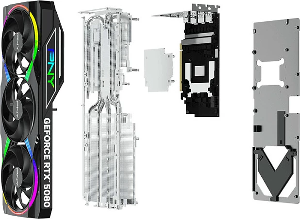 Kartelë grafike PNY GeForce RTX 5080, 16 GB, GDDR7, PCI Express x16 5.0, Multi