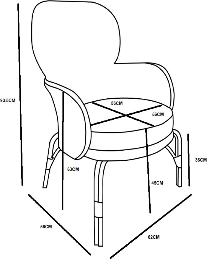 Karrige e ulët Loom, natyrale, 65x69x94