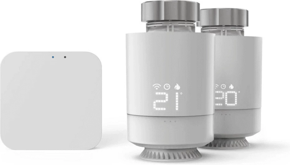 Termostat i mençur radiator, Hama 00176662, me njësí kontrolli, e bardhë, set dycopësh