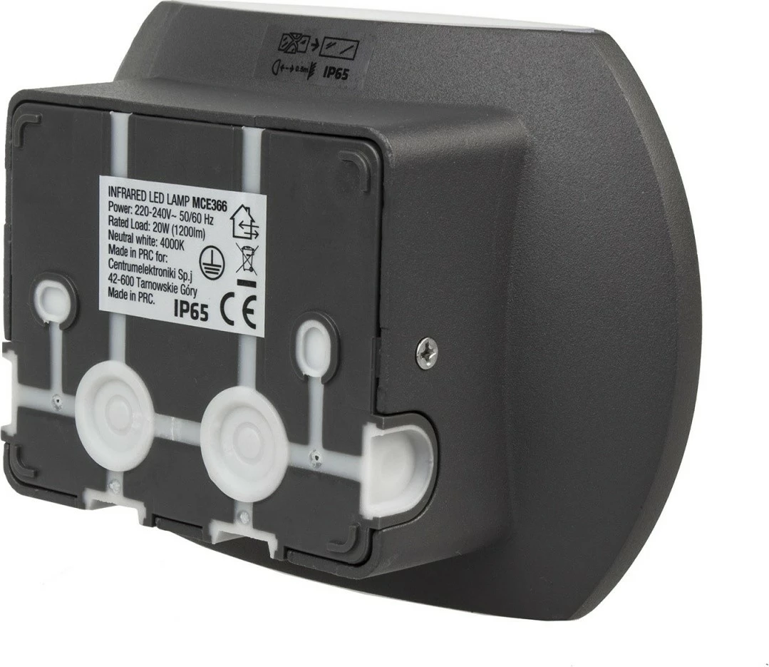 Aplikë muri LED, Maclean MCE366, 20W 1600lm IP65 4000K, gri