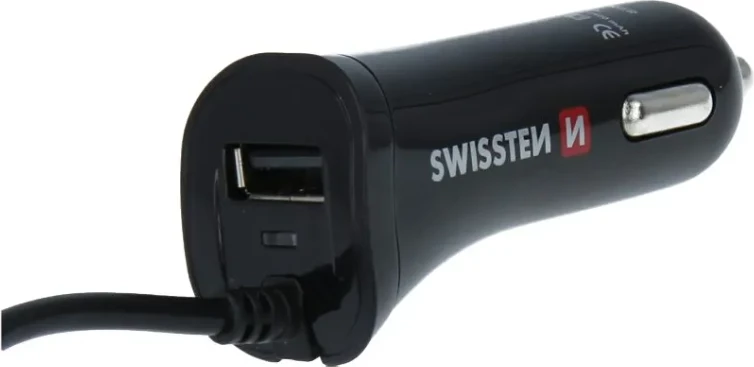 Karikues makine Swissten, MicroUSB, USB 2.4A, e zezë