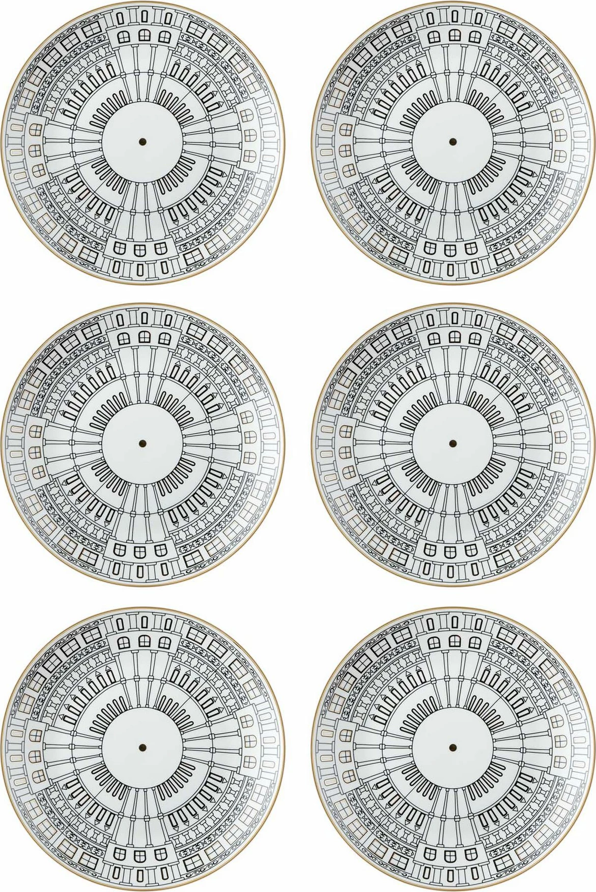 Set pjatash për ëmbëlsira (6 copë), Hermia, DNR0079