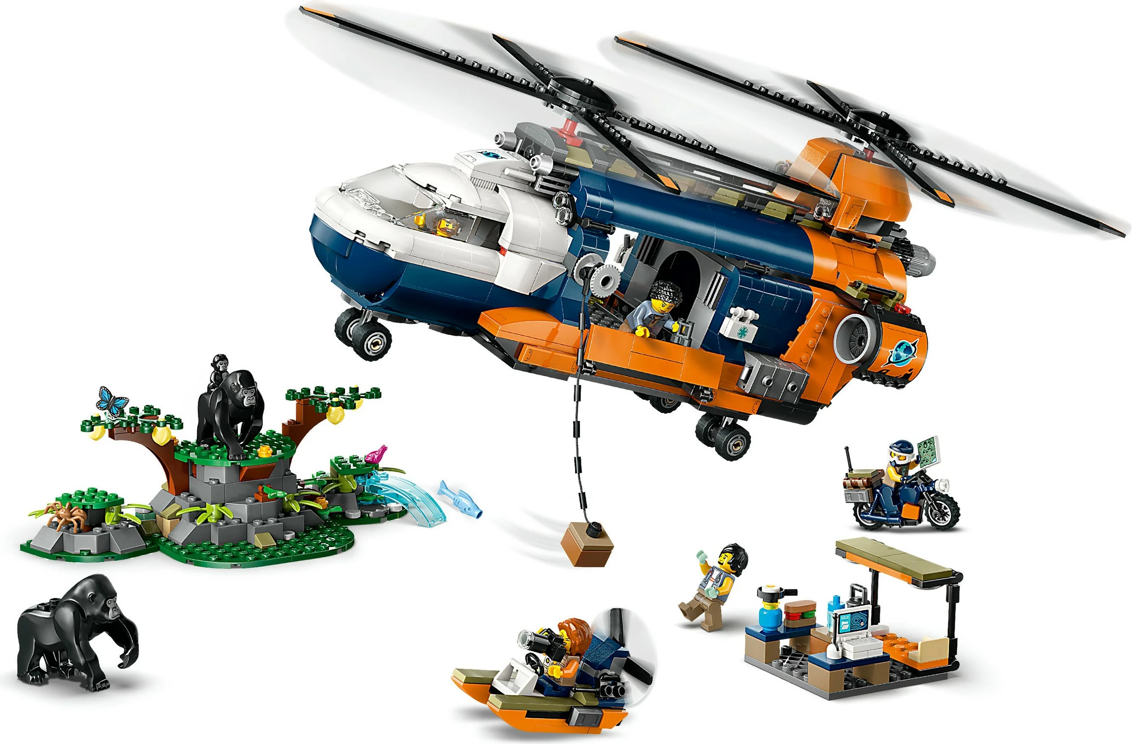Set ndërtimi LEGO City 60437 Jungle Explorer Helicopter, shumëngjyrësh