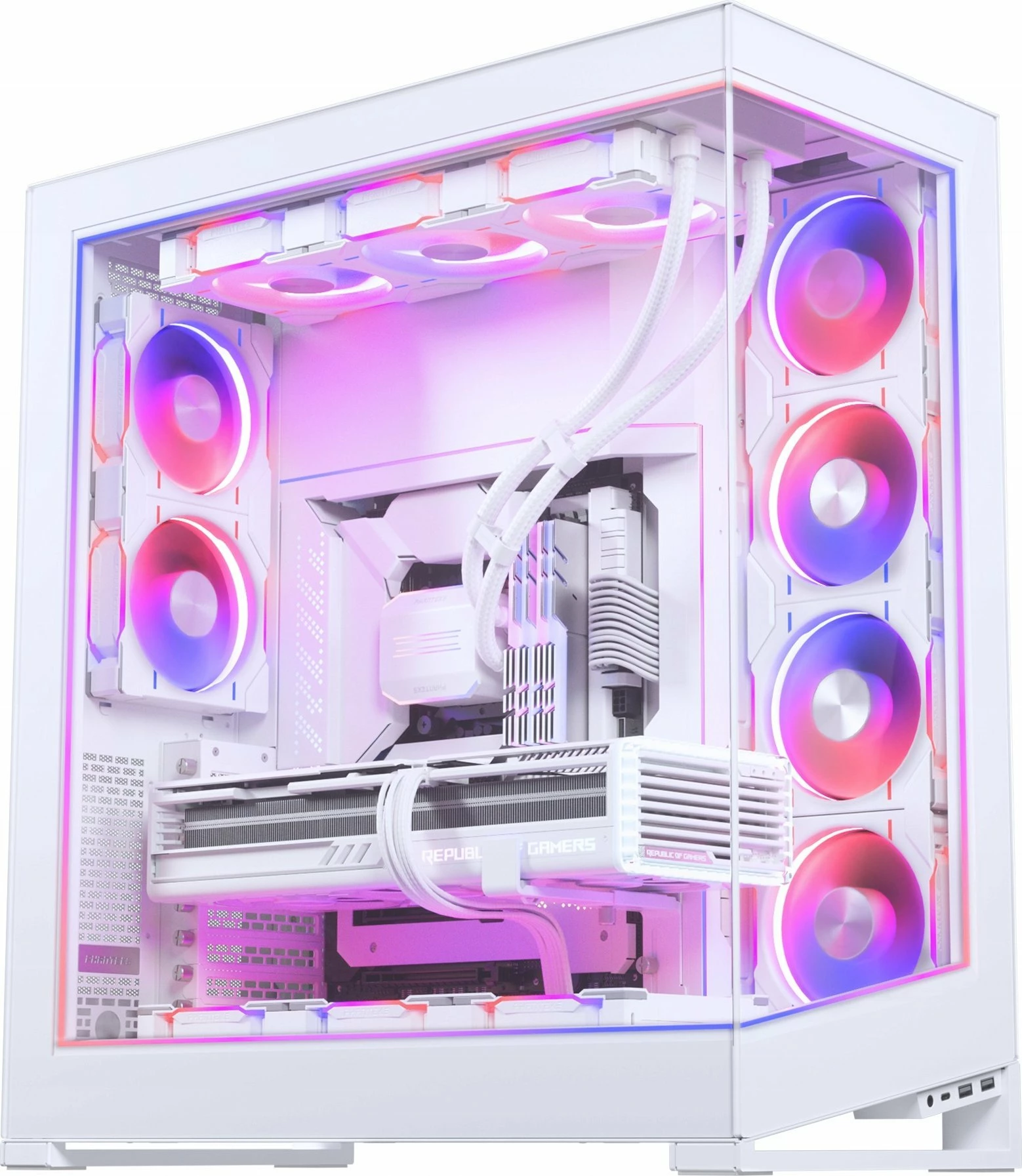 Kit ndriçimi ARGB për Kasë, Phanteks NV7 Premium LED Kit PH-PLEDKT_NV7_DWT01, 4 module D-RGB + hub ARGB, i bardhë, set