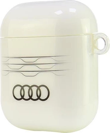 Mbështjellës Audi IML Geometric Pattern për AirPods 1/2, Bardhë