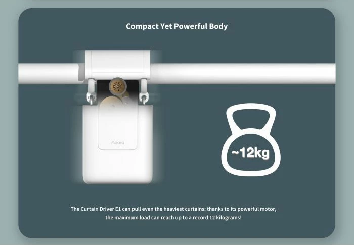 Motor perde smart Aqara Curtain Driver E1 CM-M01 (Track), Zigbee 3.0, USB-C, i bardhë