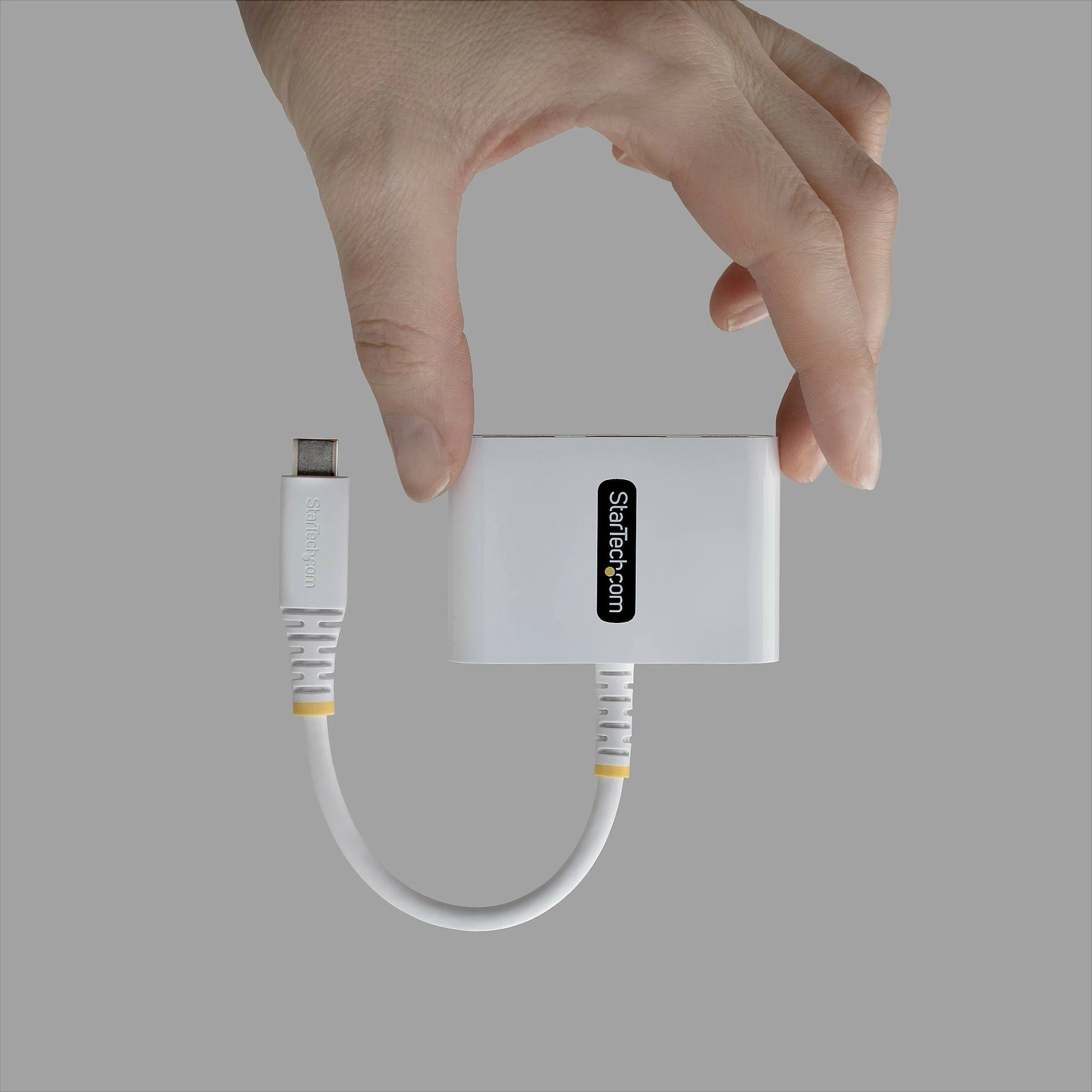 Adapter multiport USB-C në HDMI StarTech, 4K 60Hz, Hub USB 5Gbps, PD 140W, i bardhë