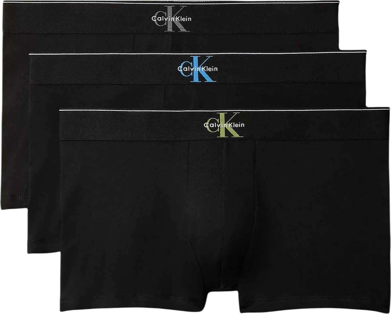 Të brendshme për meshkuj Calvin Klein Underwear Trunk LV00NB4472, të zeza-jeshile