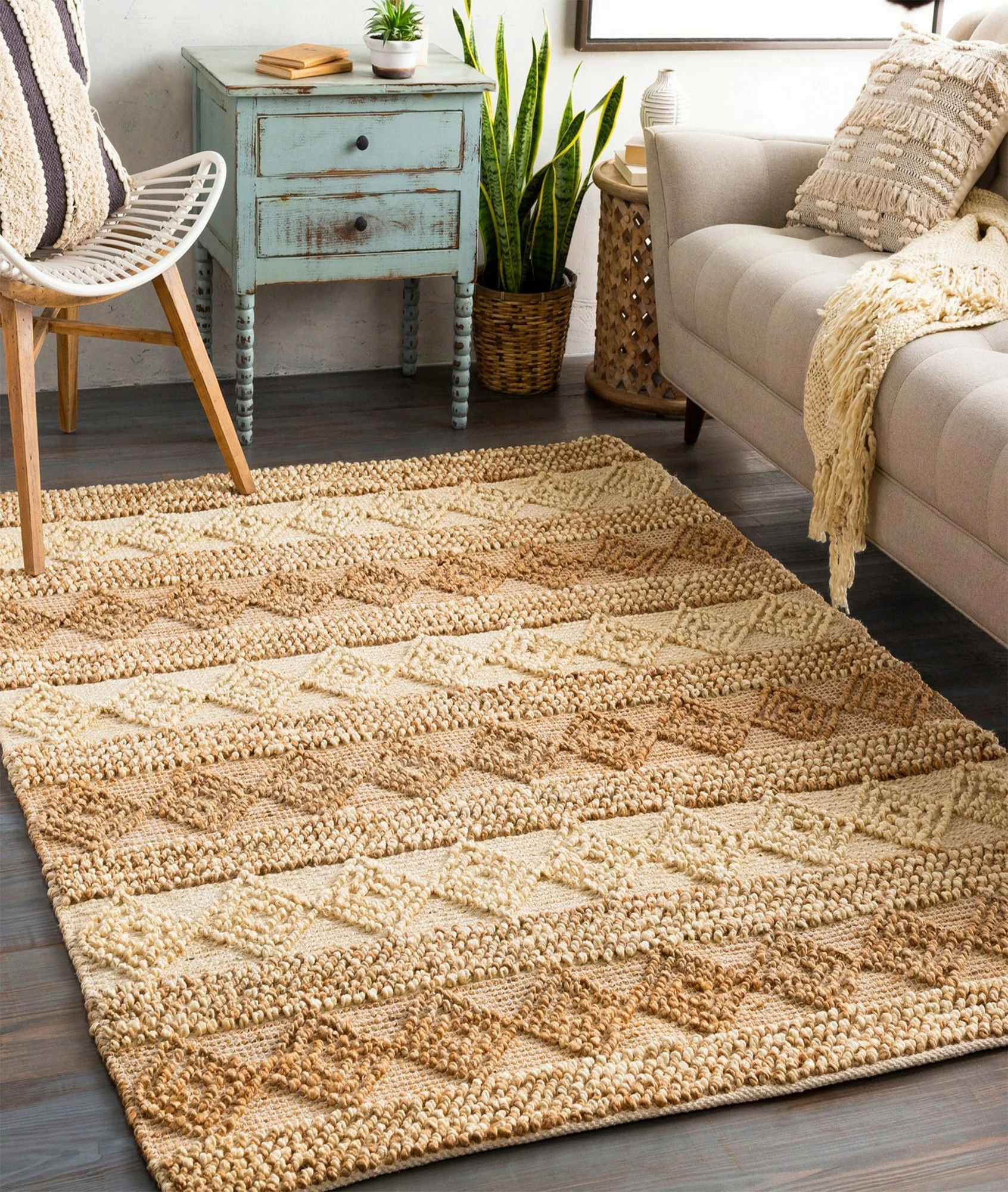Qilim jute, natyral, 120x180cm, Conceptum Hypnose, 00025A