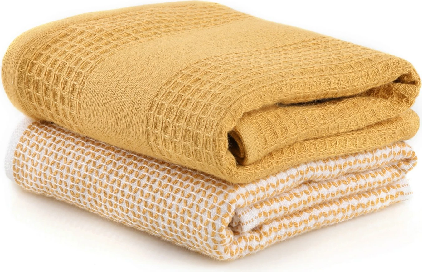 Set peshqirësh për larje (2 copë), Mijölnir, Betty, ngjyrë mustard