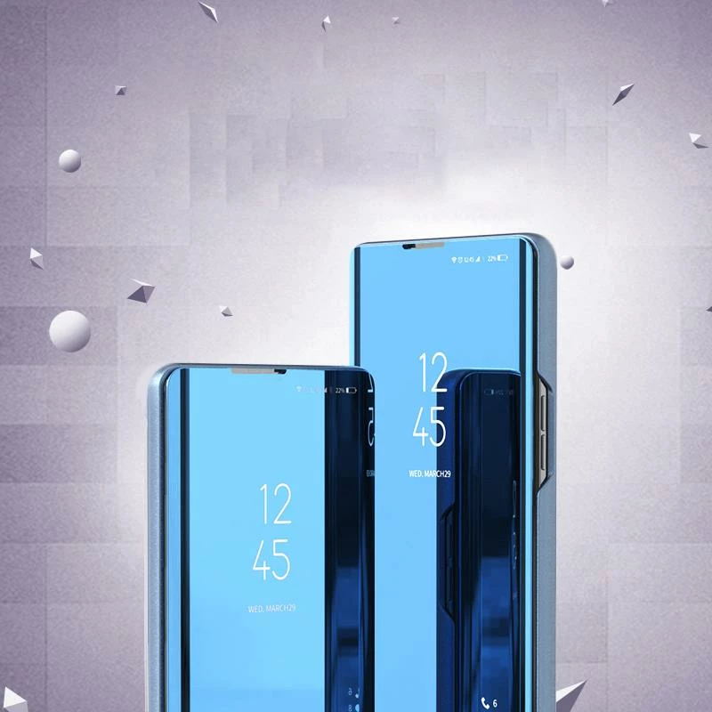 Mbështjellës Hurtel Clear View Case për Realme C33, me kapak, i zi