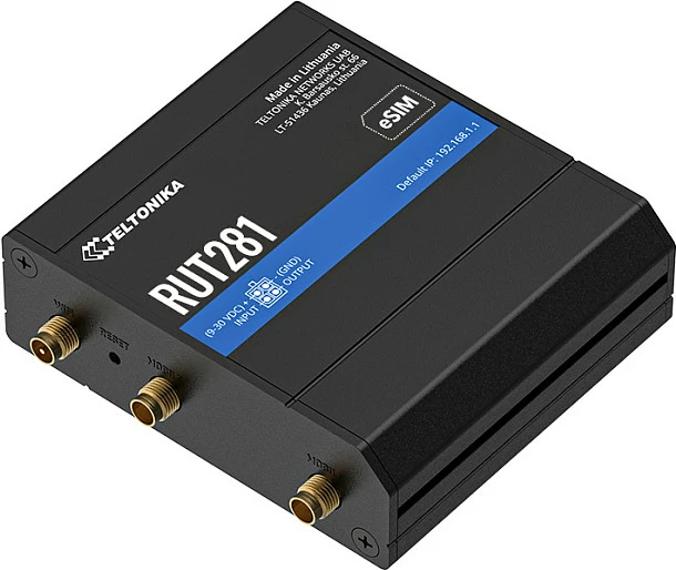 Router Teltonika RUT281, 4G LTE Cat4, SIM + eSIM, 2x LAN, i zi