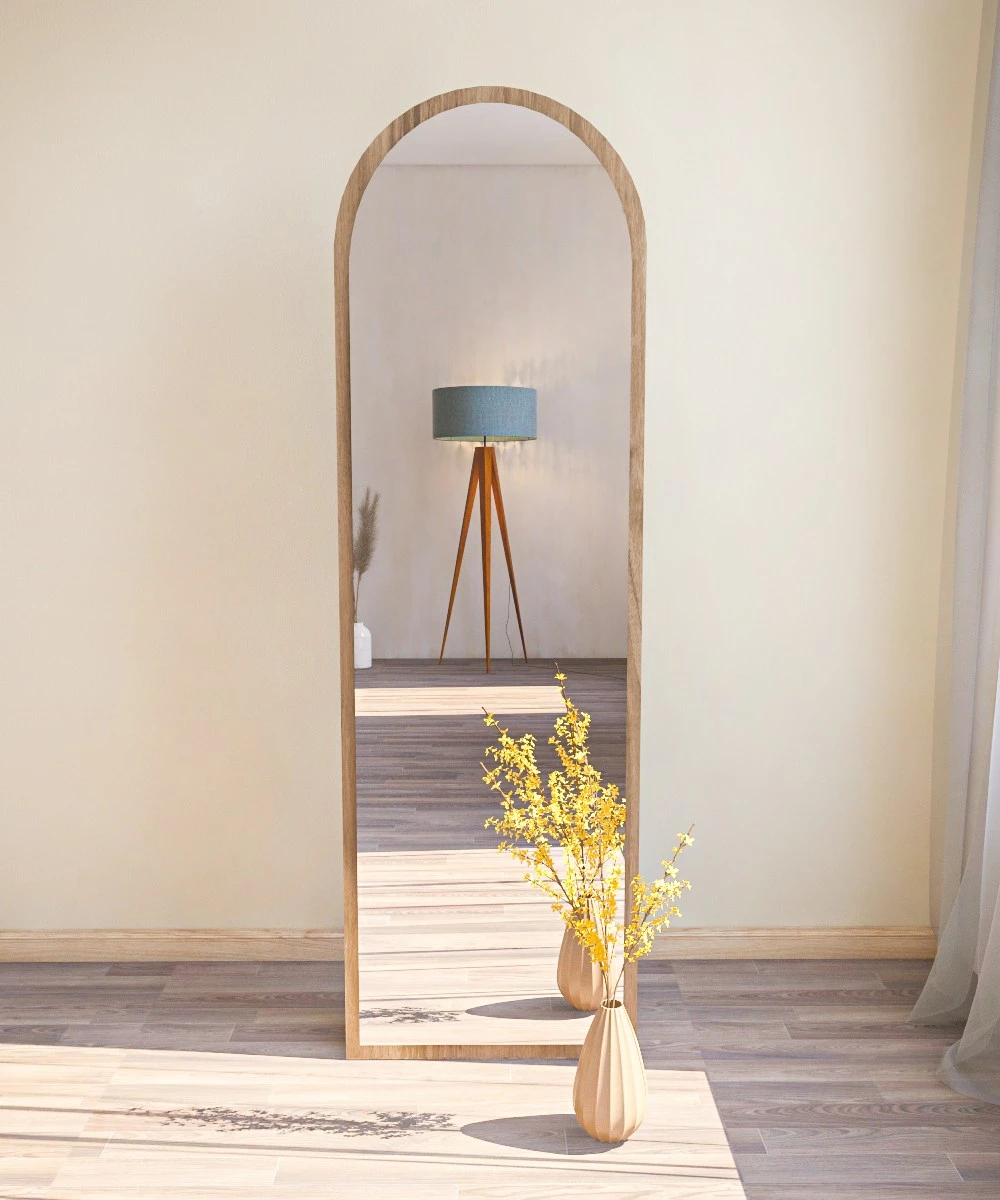 Pasqyrë dekorative Emma, ngjyrë arre, Skye Decor