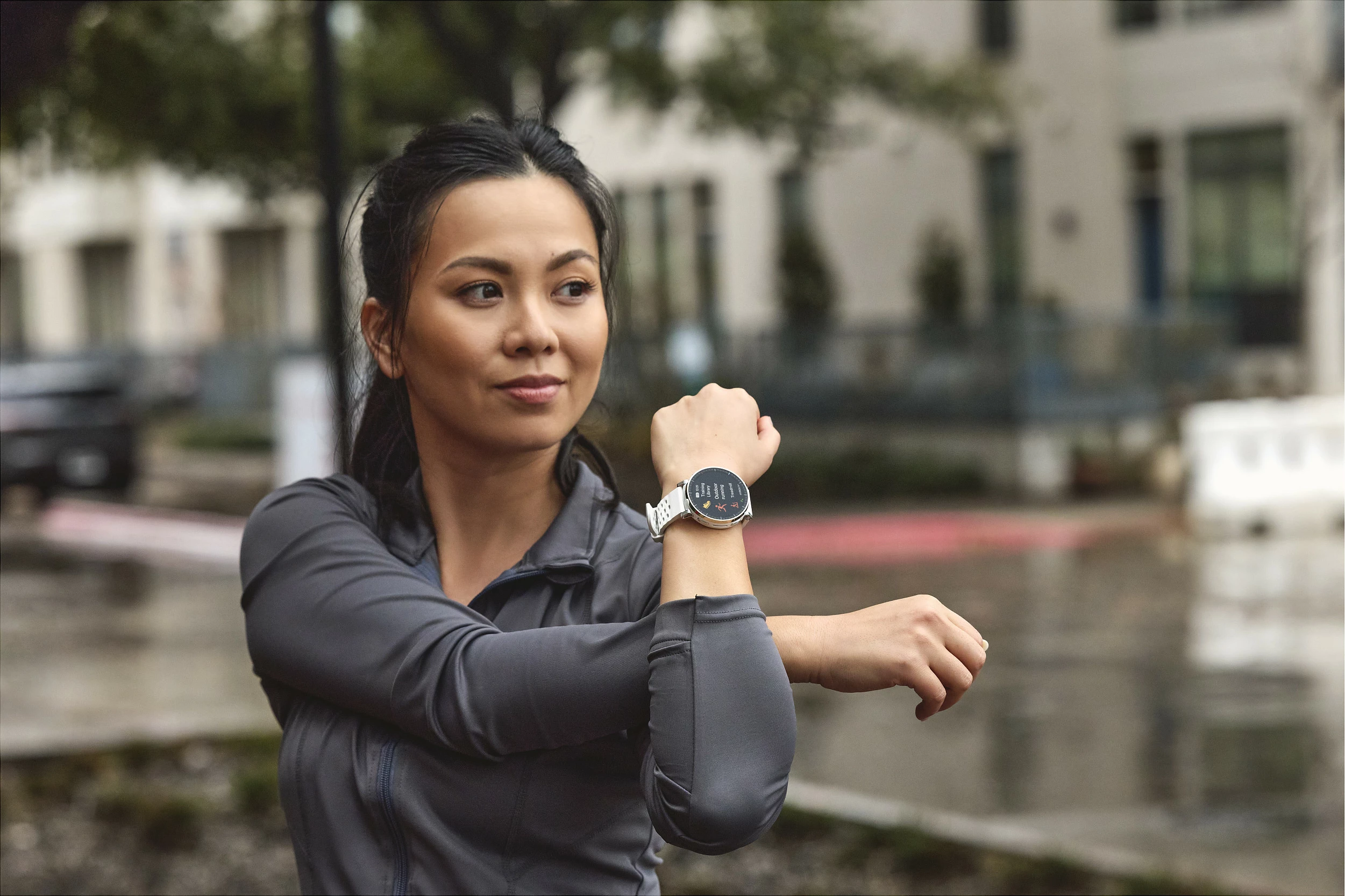 Smartwatch Amazfit Active 3, 1.32" AMOLED, GPS, NFC, Bluetooth 5.3, 38 g, rrip silikon i bardhë