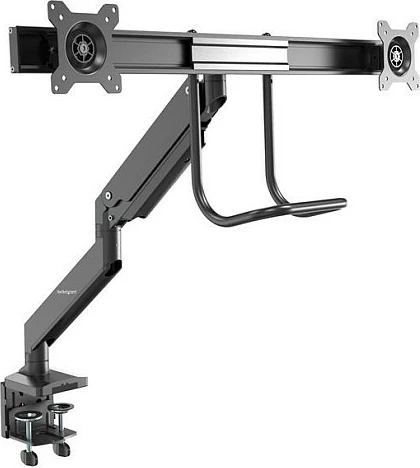 Krah për 2 monitorë StarTech Dual Monitor Arm, VESA 75x75/100x100, clamp/grommet, deri 32", i zi