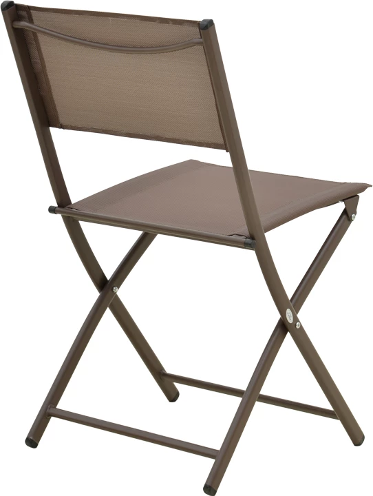 Karrige palosëse Jeve, metal champagne, textilene, 46x51x81cm, set prej 4 copash