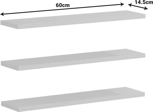 Raft muri melamine, ngjyrë sonoma, 60x14.5x1.8 cm