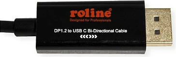 Kabllo ROLINE 11.04.5958 USB-C në DisplayPort, 2 m, 4K@60Hz, e zezë
