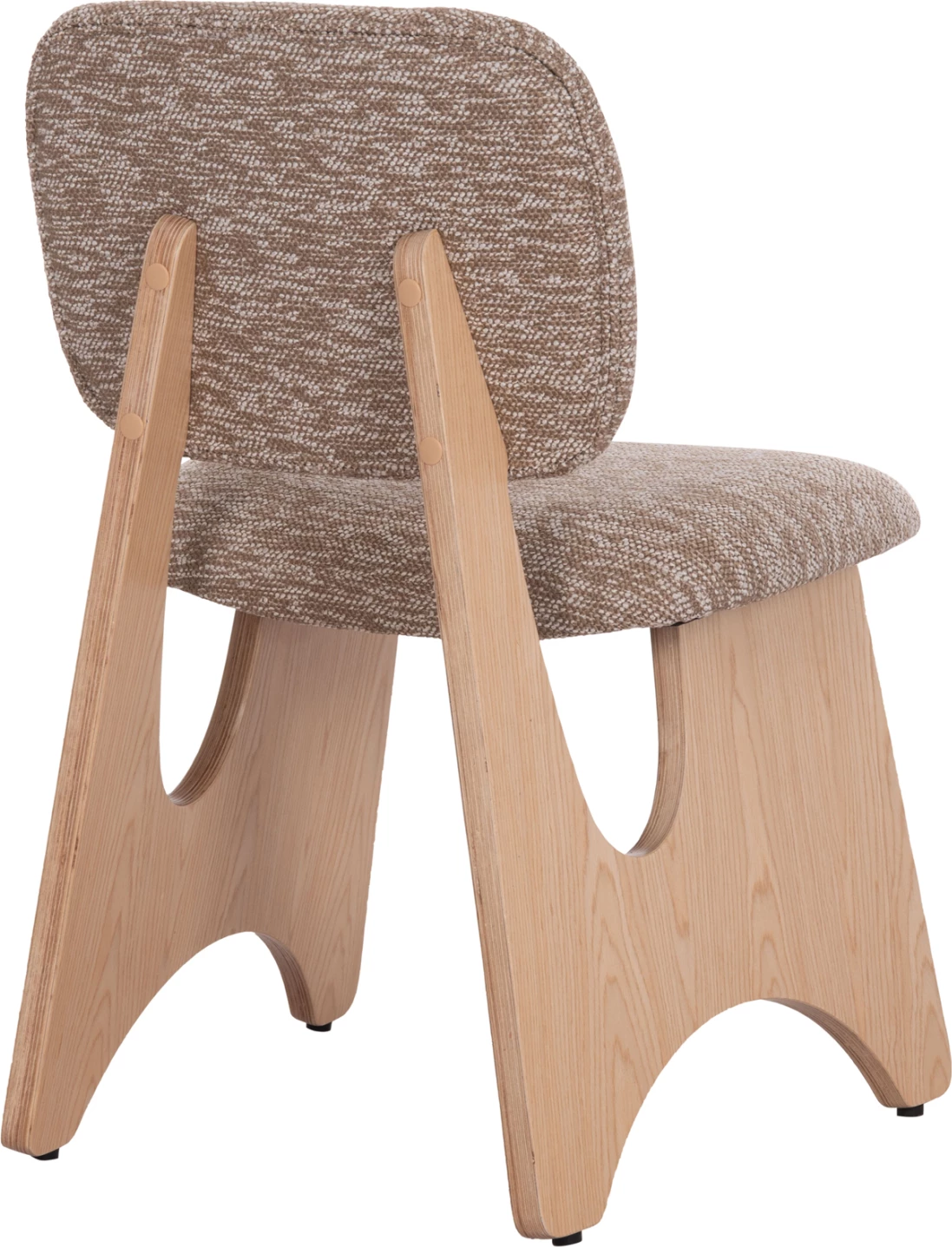 Karrige ngrënieje BELLISI, stof kafe, këmbë dru lisi, FH18248.01, 53x56x78cm, set prej 2 copë