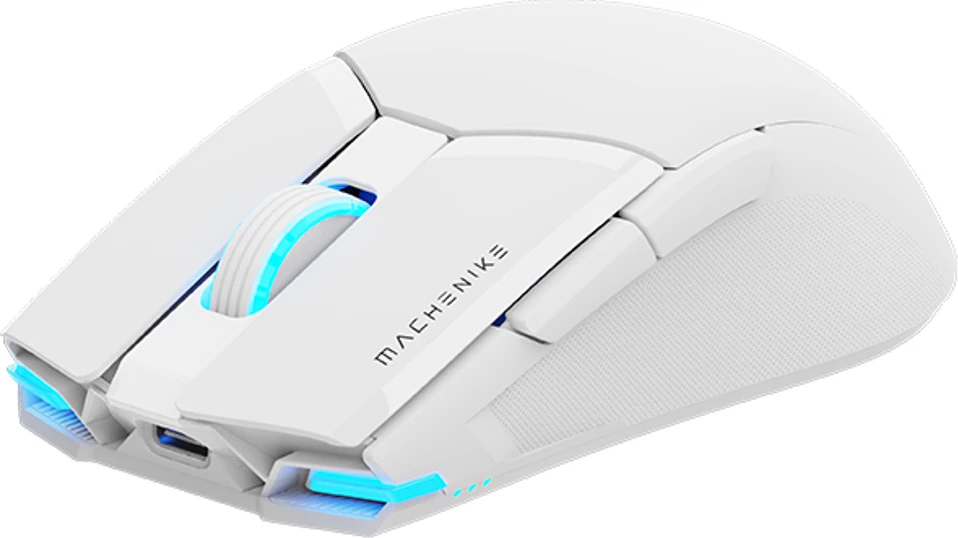 Maus gaming wireless Machenike M7 Pro 26000 DPI 74 g RGB, i bardhë