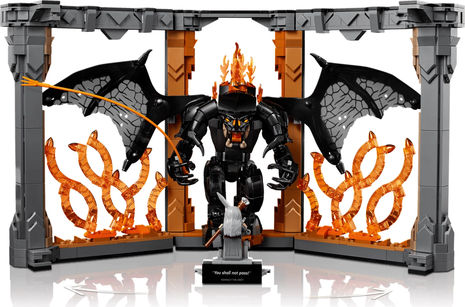 Set LEGO Icons The Lord of the Rings Balrog Book Nook 10367, 1201 copë, 18+