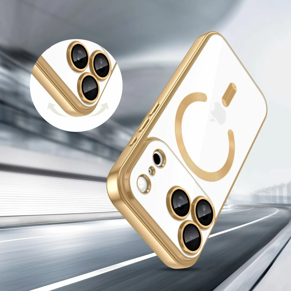 Mbështjellës Tech-Protect MagFlex MagSafe për iPhone 17 Pro, Transparent Gold, 1 copë