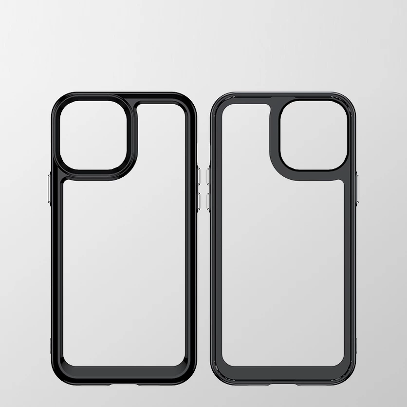 Mbështjellës Hurtel Outer Space Case për iPhone 13 Pro Max, hard cover me kornizë xheli, kaltër