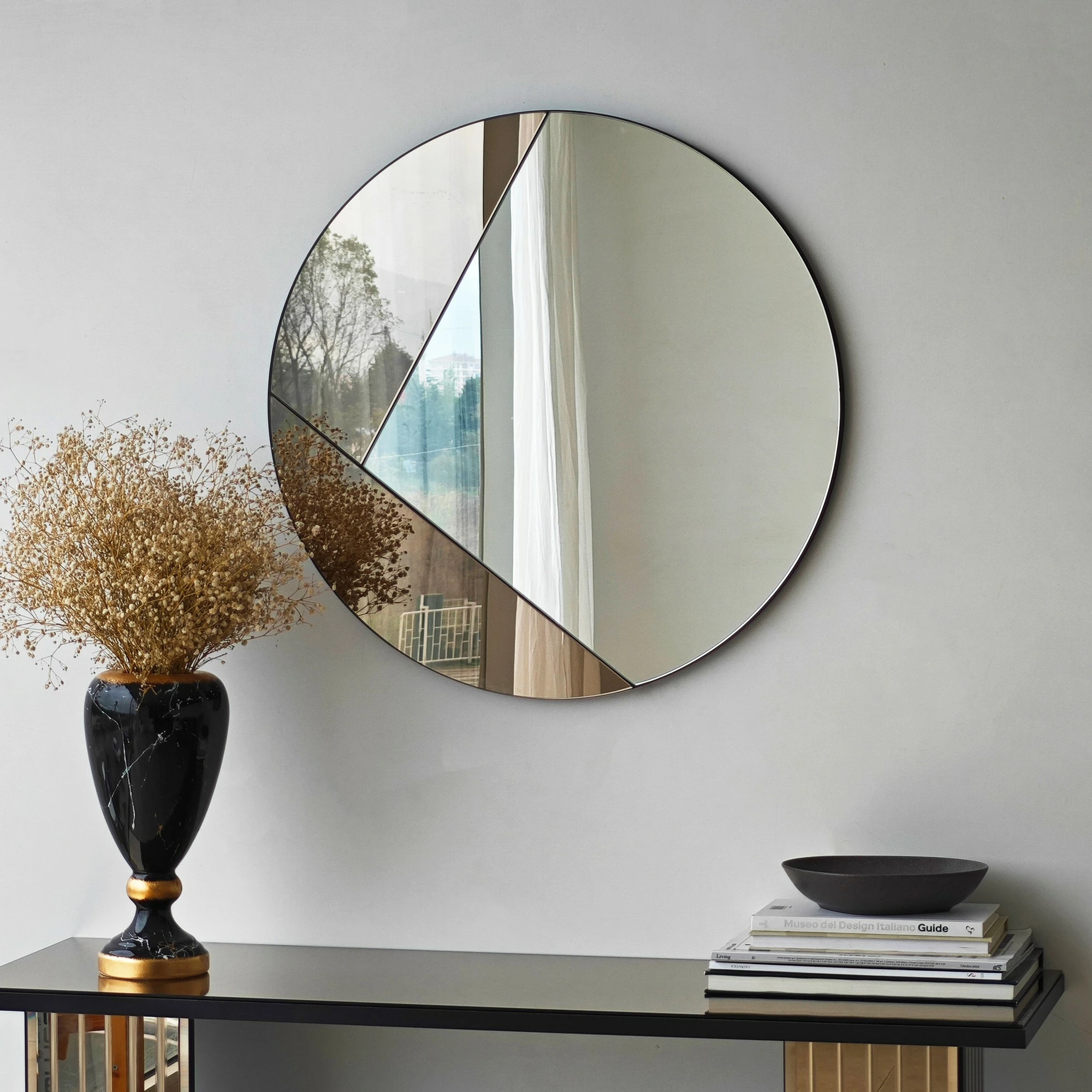 Pasqyrë dekorative Skye Decor, bronzi, Cicero, 60x60cm