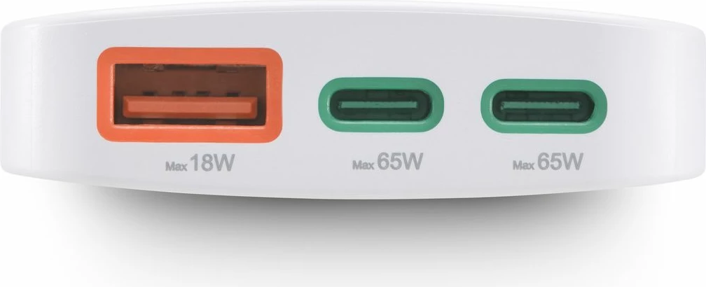 Karikues muri Hama GaN 65W, 2x USB-C, 1x USB-A, i bardhë, palosës