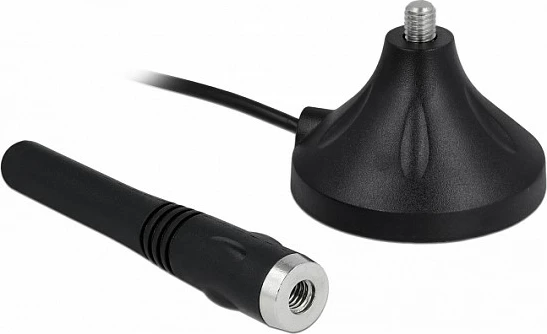 Antenë LTE DeLOCK SMA, 2-3 dBi, kabllo 3 m, bazë magnetike, e zezë