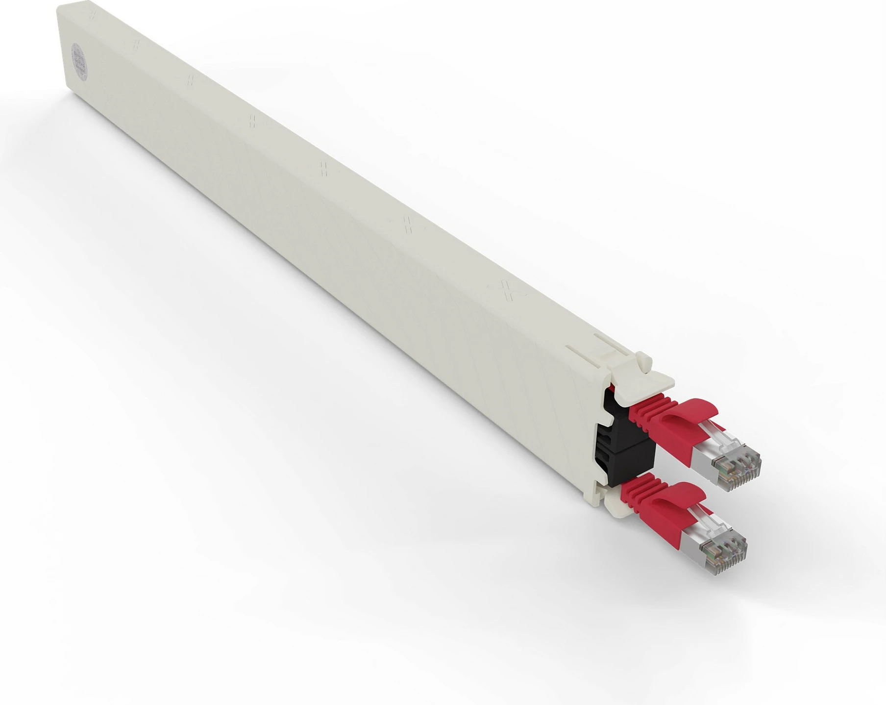 Kasetë PATCHBOX patchbox.one, Cat6a U/FTP (STP), 0.8 m, 8RU, e kuqe