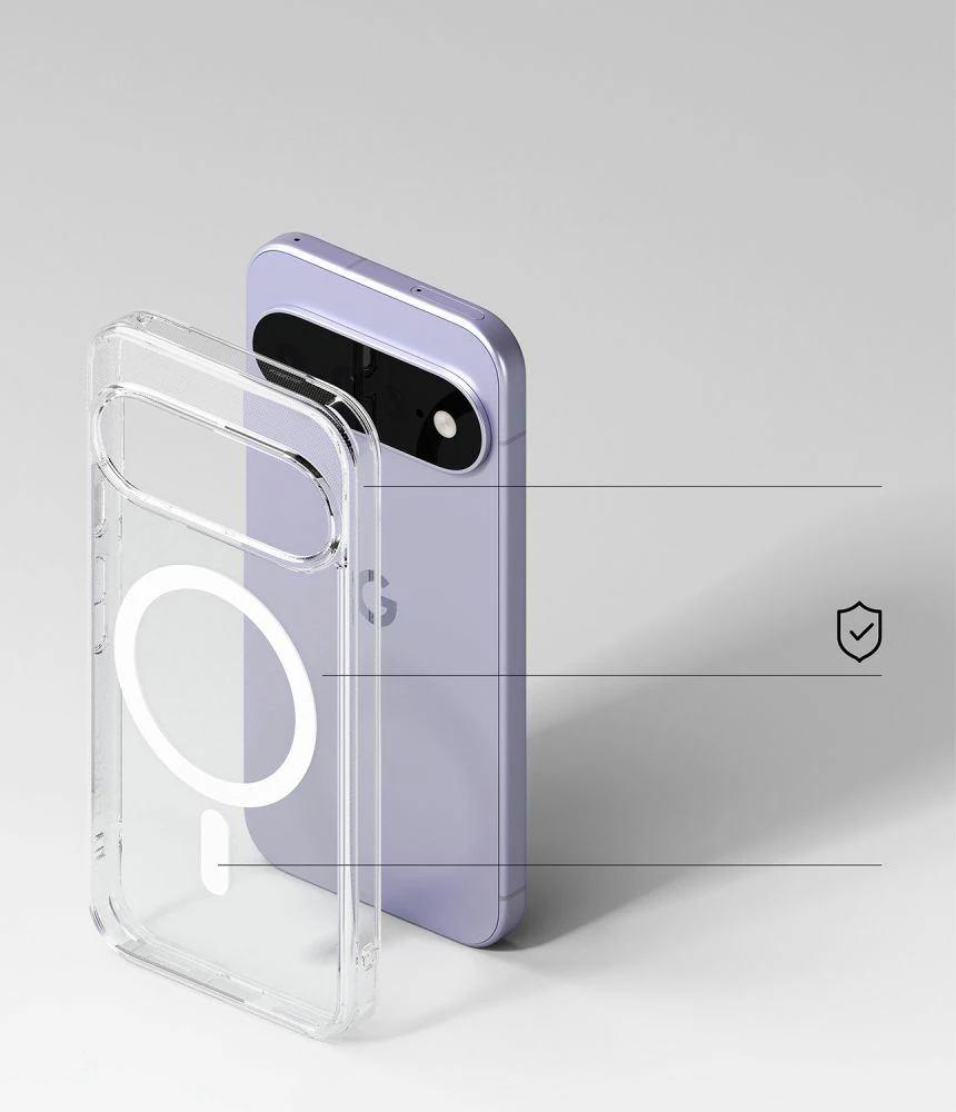 Mbështjellës Ringke Fusion Magnetic MagSafe për Google Pixel 11, transparent, 1 copë