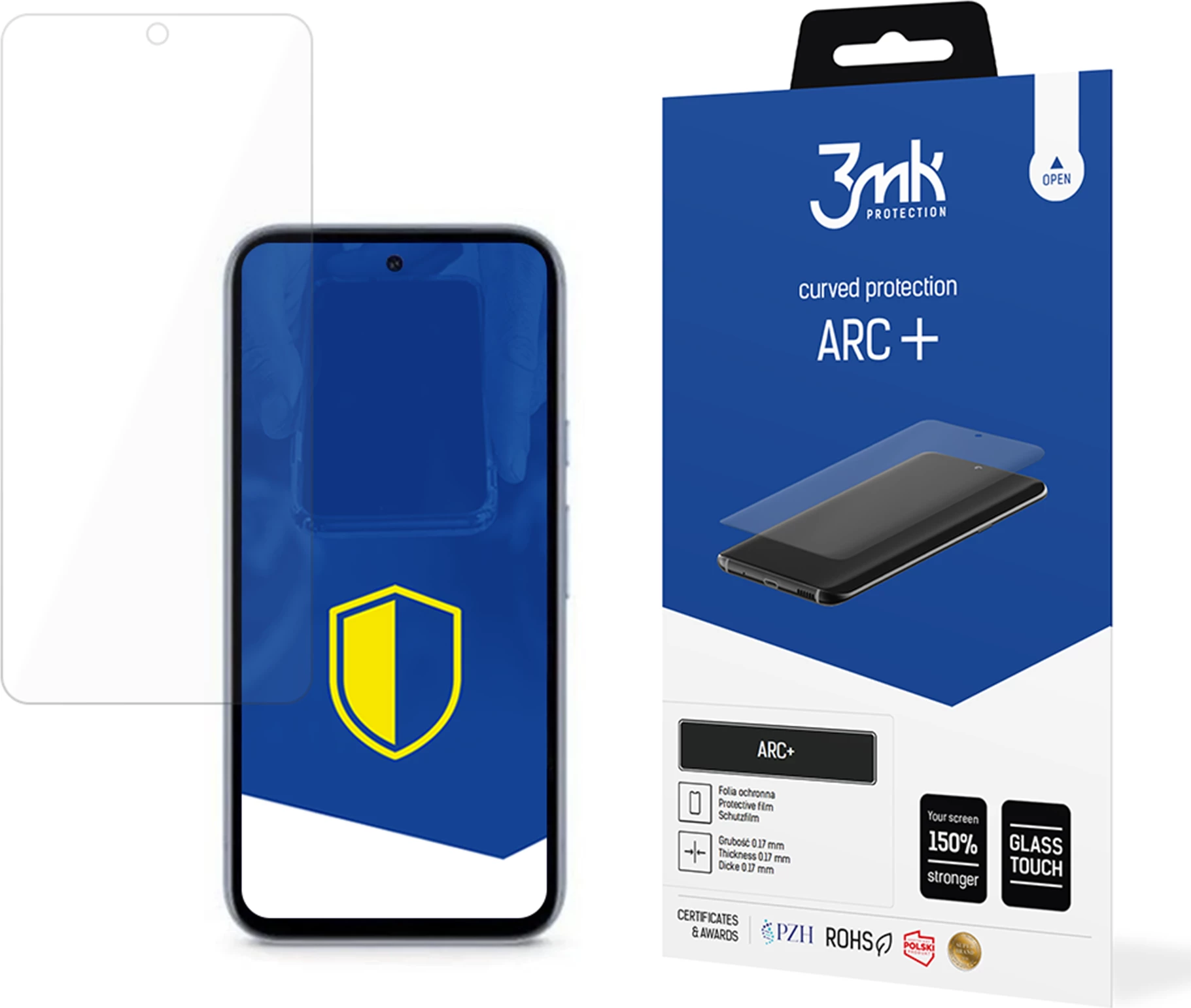 Folje mbrojtëse për ekran, 3mk Protection ARC+, për Google Pixel 8A 5G, transparente