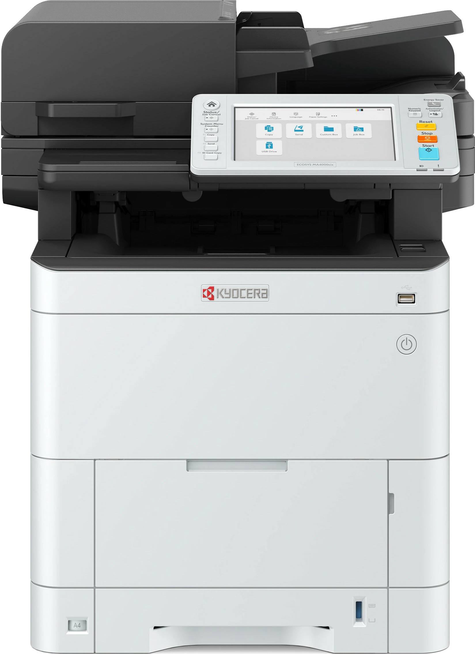 Printer multifunksional Kyocera ECOSYS MA4000cix, ngjyra, USB/LAN, duplex print/scan, ekran me prekje 7", gri/zi