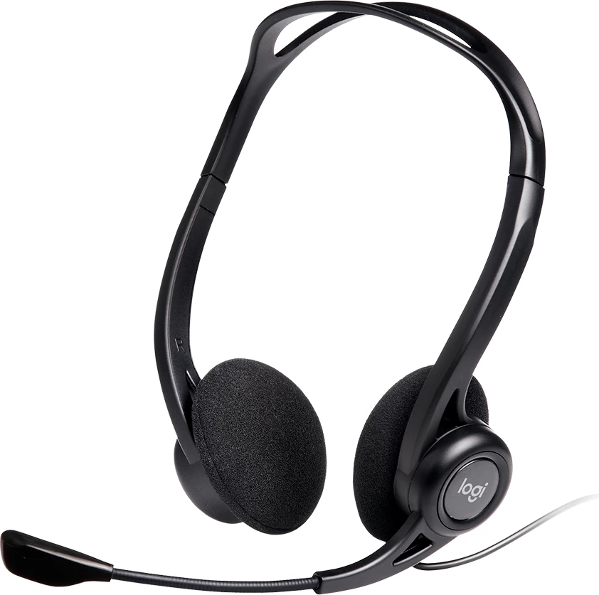 Kufje LOGITECH PC960, USB me kabllo, stereo, on-ear, me mikrofon, të zeza
