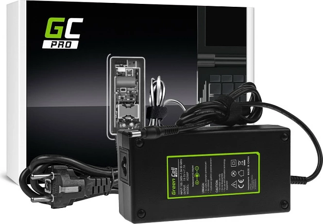 Karikues laptopi Green Cell PRO 150W 19.5V 7.7A për Asus (G550/G551/G73/N751), i zi