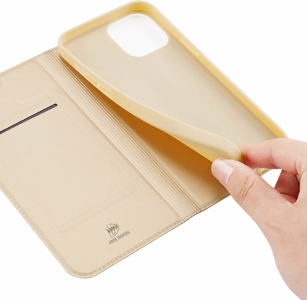 Mbështjellës Dux Ducis Skin Pro Bookcase për iPhone 13 Pro Max, ari