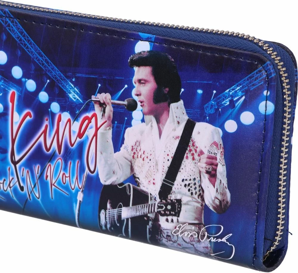 Portofol me zinxhir NEMESIS NOW Elvis The King of Rock'n'Roll, blu e errët