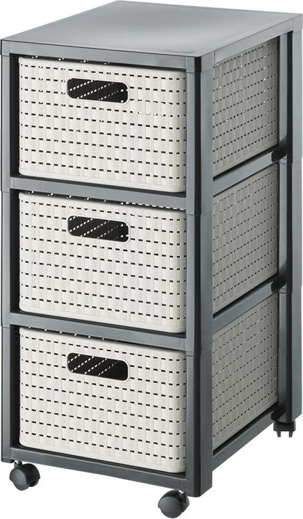 Raft me sirtarë Rotho Country, 3 sirtarë, Anthracite